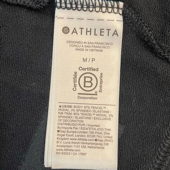 Athleta Black Long Sleeve Open Front Cardigan Wrap Sweater Jacket Women’s M - Picture 5 of 9